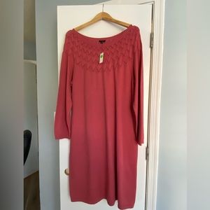 Talbots Pink Sweater Dress NWT 2X